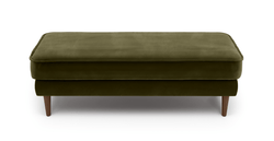 Klem Bench Ahşap Ayak - Kadife