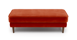 Klem Bench Ahşap Ayak - Kadife