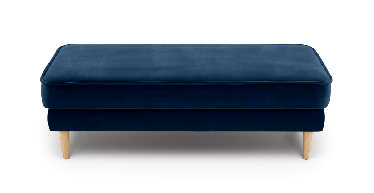 Klem Bench Ahşap Ayak - Kadife