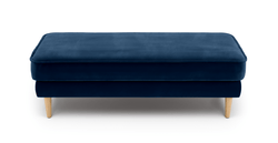Klem Bench Ahşap Ayak - Kadife
