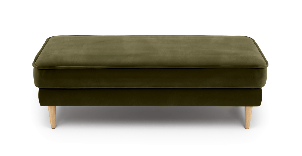 Klem Bench Ahşap Ayak - Kadife