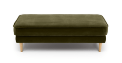 Klem Bench Ahşap Ayak - Kadife