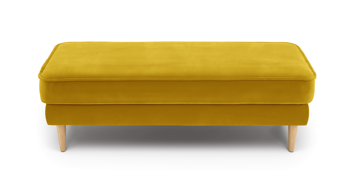 Klem Bench Ahşap Ayak - Kadife