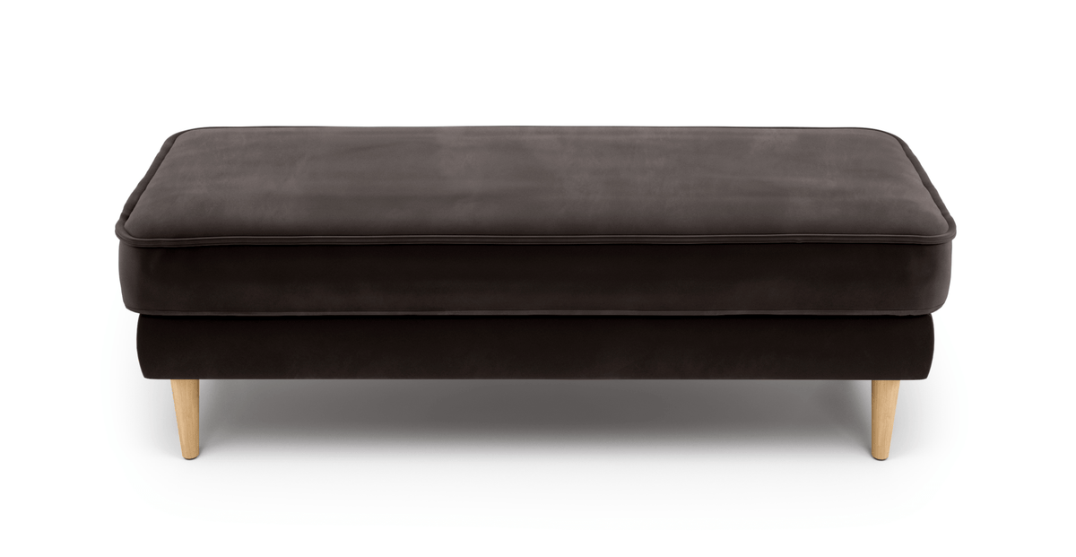 Klem Bench Ahşap Ayak - Kadife
