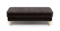 Klem Bench Ahşap Ayak - Kadife