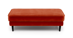 Klem Bench Ahşap Ayak - Kadife