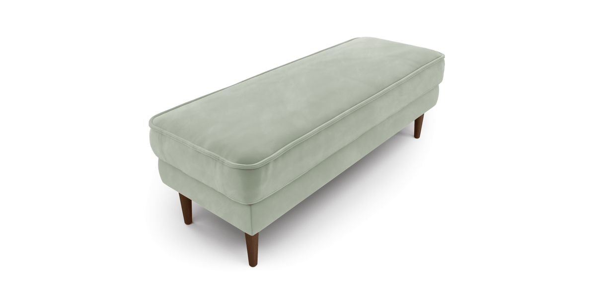 Klem Bench Ahşap Ayak - Kadife