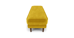 Klem Bench Ahşap Ayak - Kadife