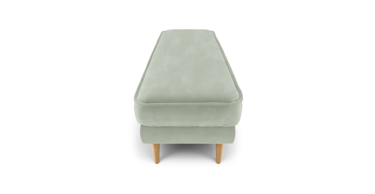 Klem Bench Ahşap Ayak - Kadife