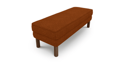 Klem Bench Silindir Ahşap Ayak - Keten