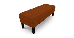 Klem Bench Silindir Ahşap Ayak - Keten