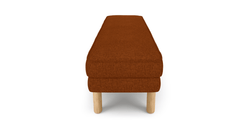 Klem Bench Silindir Ahşap Ayak - Keten