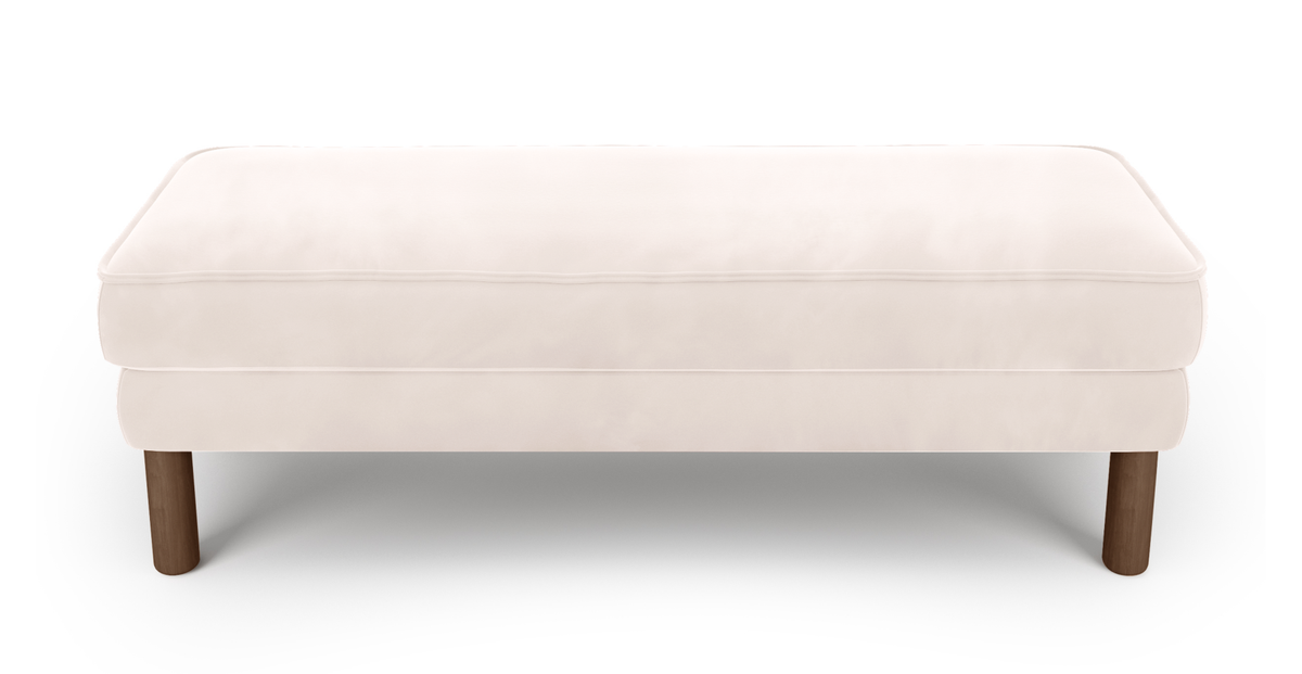 Klem Bench Silindir Ahşap Ayak - Kadife