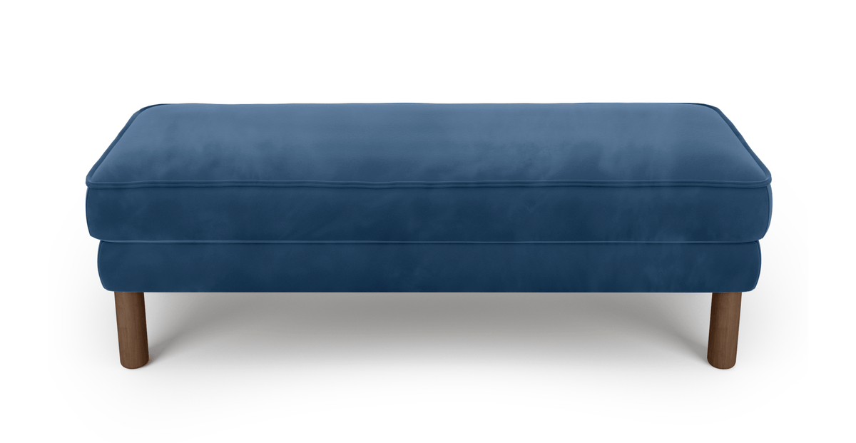 Klem Bench Silindir Ahşap Ayak - Kadife