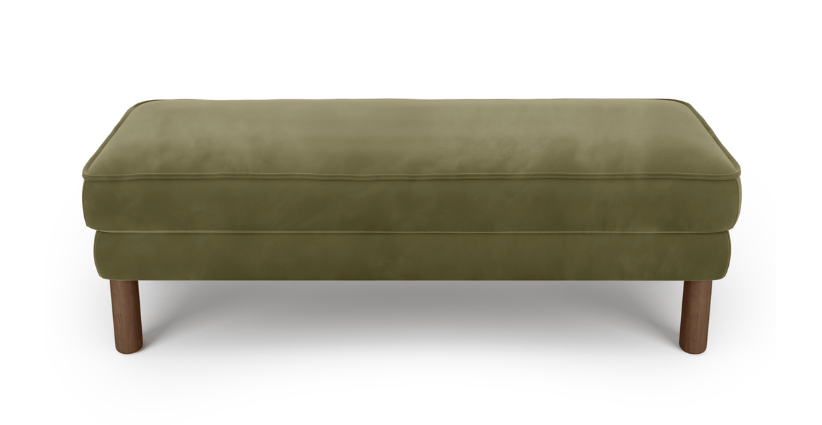 Klem Bench Silindir Ahşap Ayak - Kadife