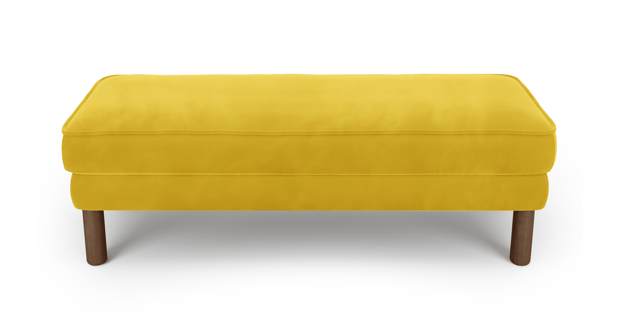 Klem Bench Silindir Ahşap Ayak - Kadife