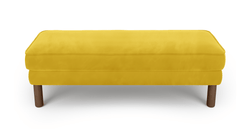 Klem Bench Silindir Ahşap Ayak - Kadife