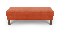 Klem Bench Silindir Ahşap Ayak - Kadife