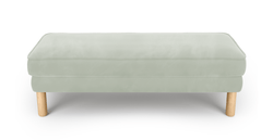 Klem Bench Silindir Ahşap Ayak - Kadife