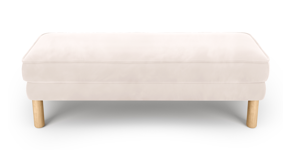 Klem Bench Silindir Ahşap Ayak - Kadife