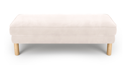 Klem Bench Silindir Ahşap Ayak - Kadife