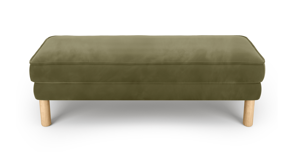 Klem Bench Silindir Ahşap Ayak - Kadife