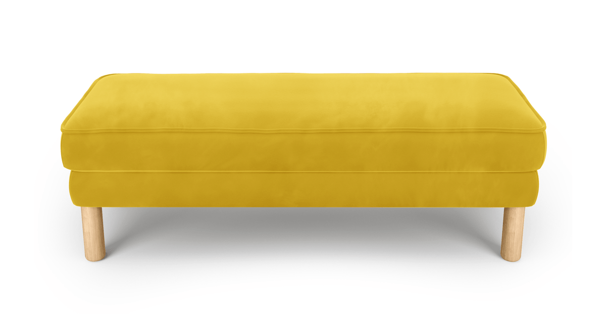 Klem Bench Silindir Ahşap Ayak - Kadife