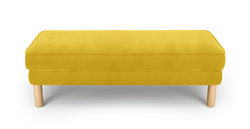 Klem Bench Silindir Ahşap Ayak - Kadife