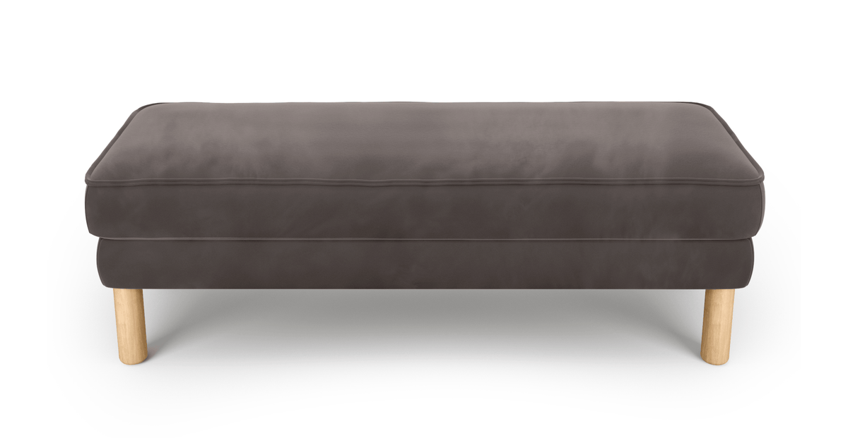 Klem Bench Silindir Ahşap Ayak - Kadife