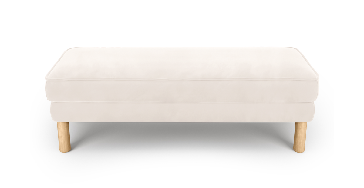 Klem Bench Silindir Ahşap Ayak - Kadife