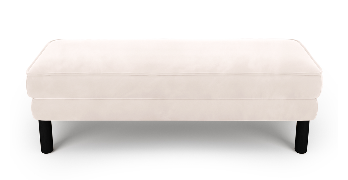 Klem Bench Silindir Ahşap Ayak - Kadife