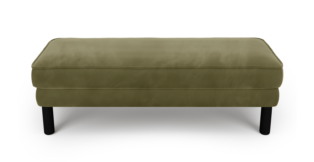 Klem Bench Silindir Ahşap Ayak - Kadife