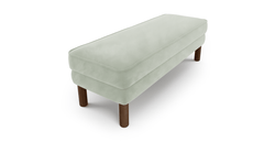 Klem Bench Silindir Ahşap Ayak - Kadife