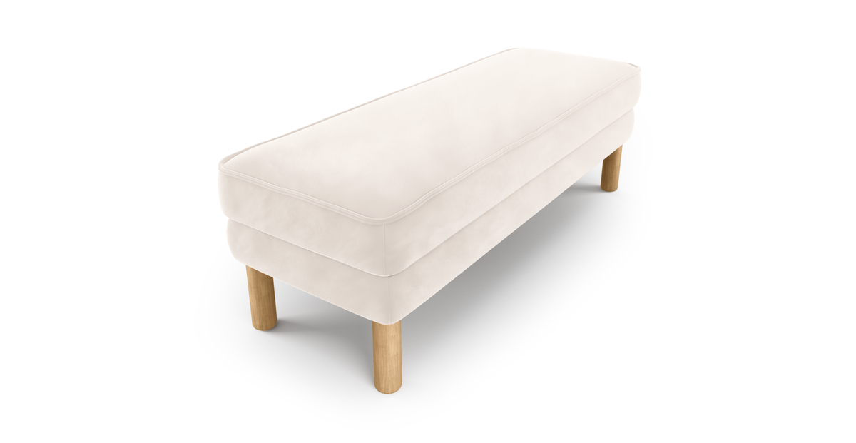 Klem Bench Silindir Ahşap Ayak - Kadife