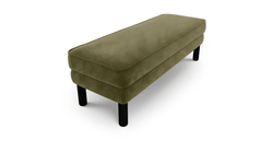 Klem Bench Silindir Ahşap Ayak - Kadife