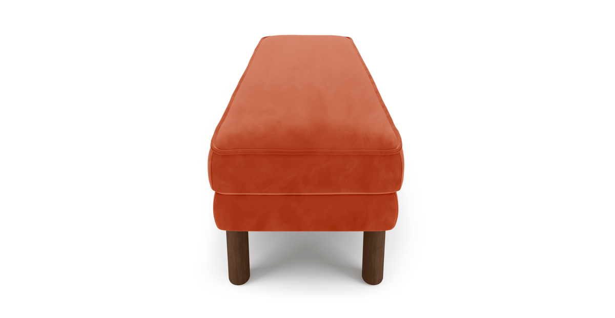 Klem Bench Silindir Ahşap Ayak - Kadife