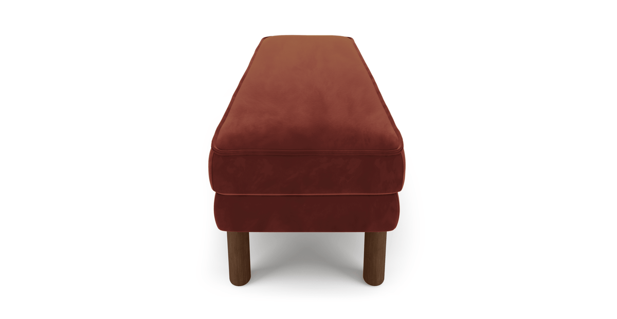 Klem Bench Silindir Ahşap Ayak - Kadife