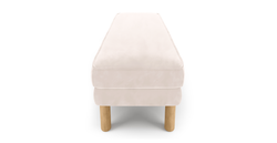 Klem Bench Silindir Ahşap Ayak - Kadife