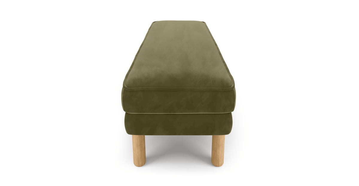 Klem Bench Silindir Ahşap Ayak - Kadife