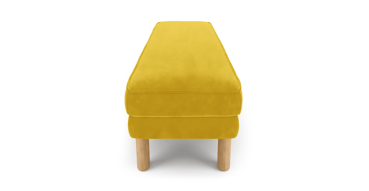 Klem Bench Silindir Ahşap Ayak - Kadife