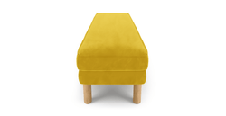 Klem Bench Silindir Ahşap Ayak - Kadife