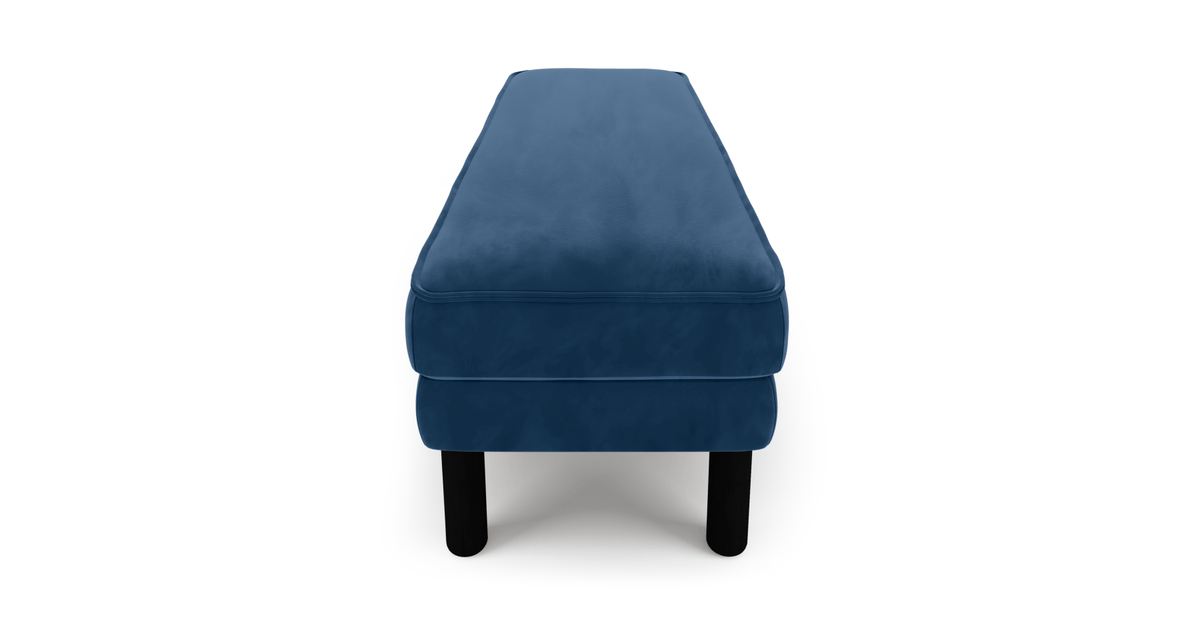 Klem Bench Silindir Ahşap Ayak - Kadife