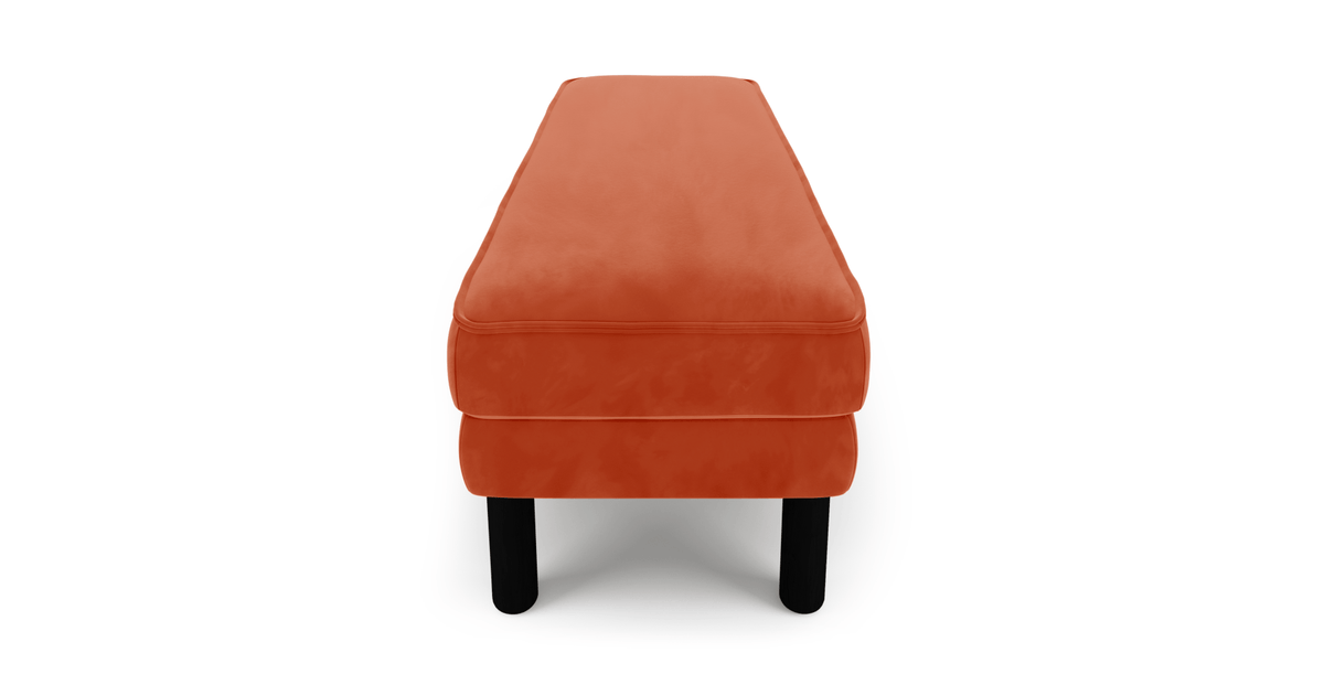 Klem Bench Silindir Ahşap Ayak - Kadife