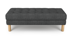 Modsy Bench Silindir Ahşap Ayak - Keten