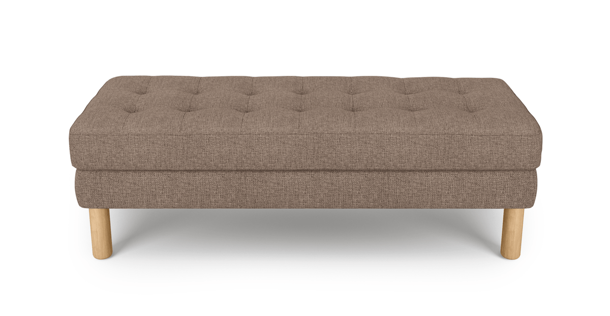 Modsy Bench Silindir Ahşap Ayak - Keten