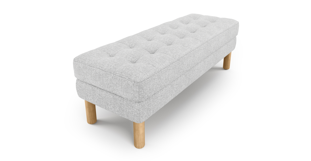 Modsy Bench Silindir Ahşap Ayak - Keten