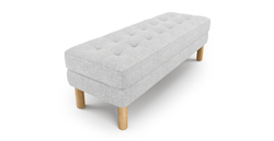 Modsy Bench Silindir Ahşap Ayak - Keten