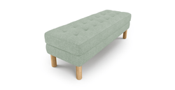 Modsy Bench Silindir Ahşap Ayak - Keten