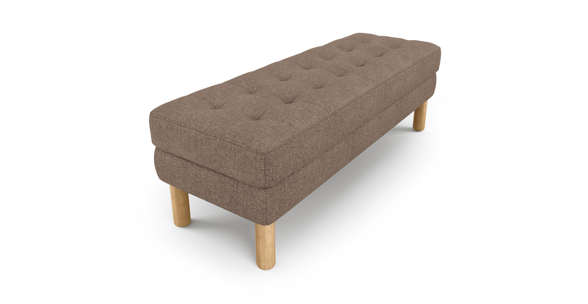 Modsy Bench Silindir Ahşap Ayak - Keten