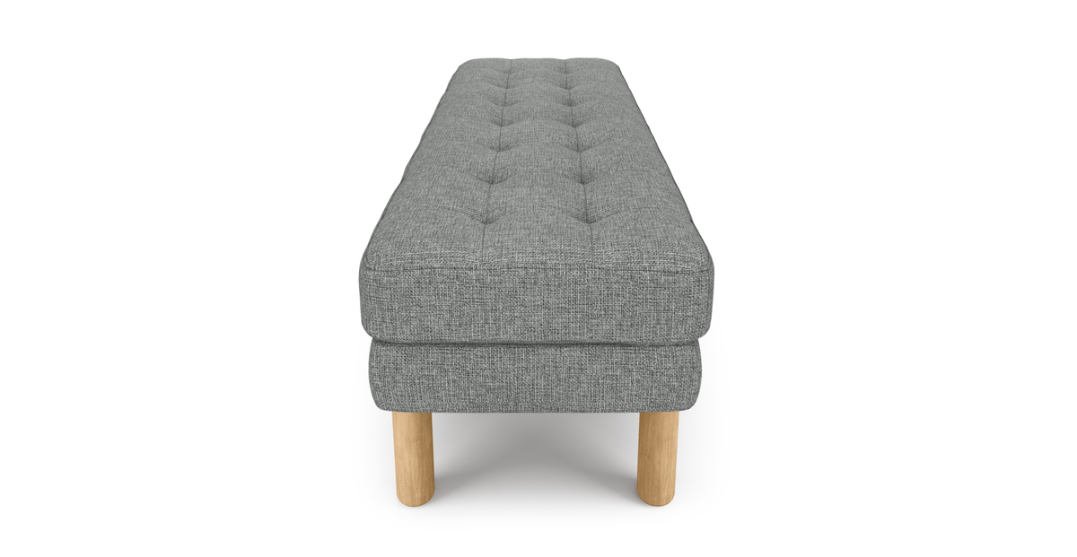 Modsy Bench Silindir Ahşap Ayak - Keten